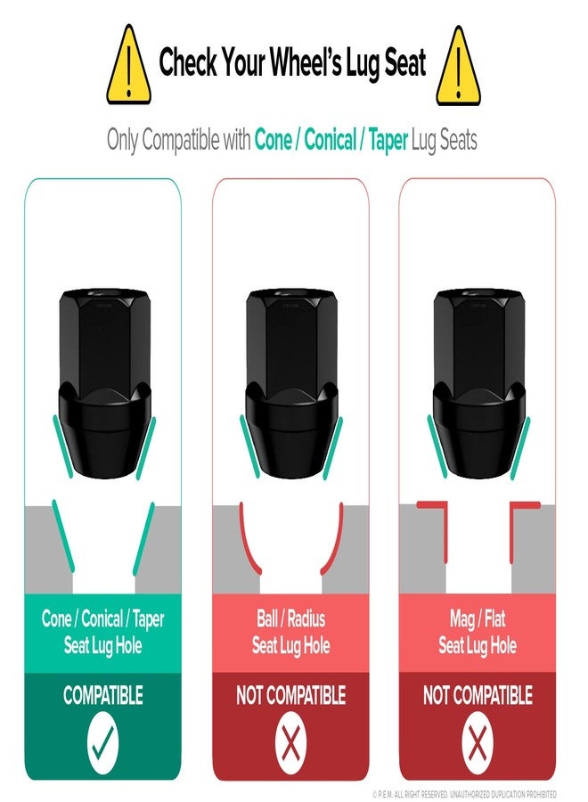 StanceMagic 20pcs Black Open End Lug Nuts - Metric 12x1.5 Thread Size - 0.81" Length - Cone Conical Taper Acorn Seat - 19mm 3/4" Hex Head - Compatible with Many Acura Honda Lexus Kia Mazda Mitsubishi Toyota - Image 4